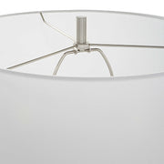 Uttermost Hourglass White Marble Table Lamp With Drum Shade