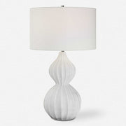 Uttermost Antoinette Ivory Stone Table Lamp With White Linen Shade