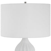 Uttermost Antoinette Ivory Stone Table Lamp With White Linen Shade