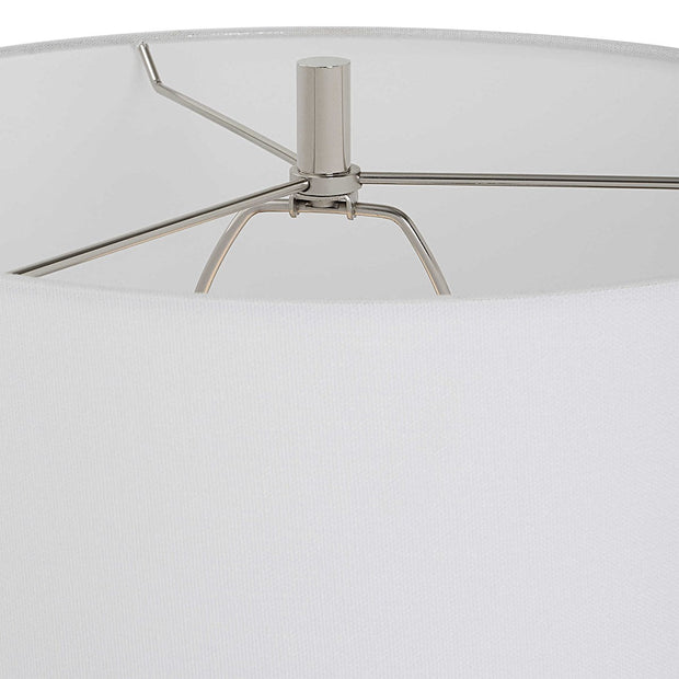 Uttermost Antoinette Ivory Stone Table Lamp With White Linen Shade
