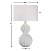 Uttermost Antoinette Ivory Stone Table Lamp With White Linen Shade