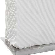 Uttermost Pillar Ivory Stone Table Lamp With White Linen Shade