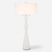 Uttermost Sharma Ivory Stone Table Lamp With White Linen Shade