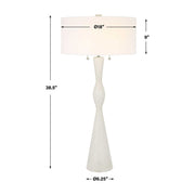 Uttermost Sharma Ivory Stone Table Lamp With White Linen Shade