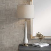 Uttermost Marille Ivory Stone Table Lamp With Light  Khaki Shade