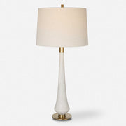 Uttermost Marille Ivory Stone Table Lamp With Light  Khaki Shade