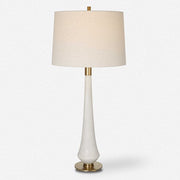 Uttermost Marille Ivory Stone Table Lamp With Light  Khaki Shade