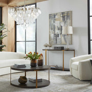 Uttermost Marille Ivory Stone Table Lamp With Light  Khaki Shade