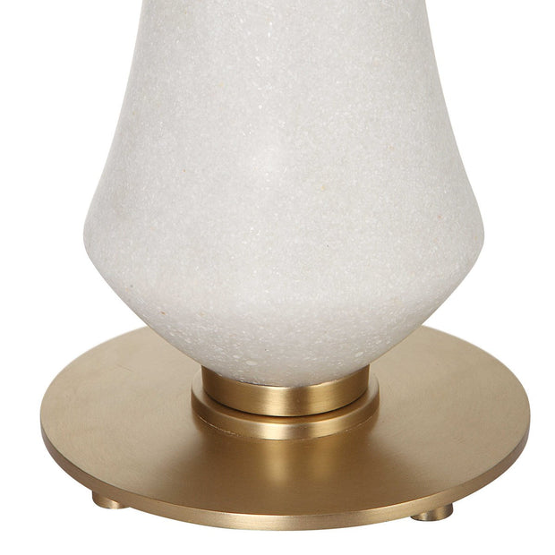 Uttermost Marille Ivory Stone Table Lamp With Light  Khaki Shade