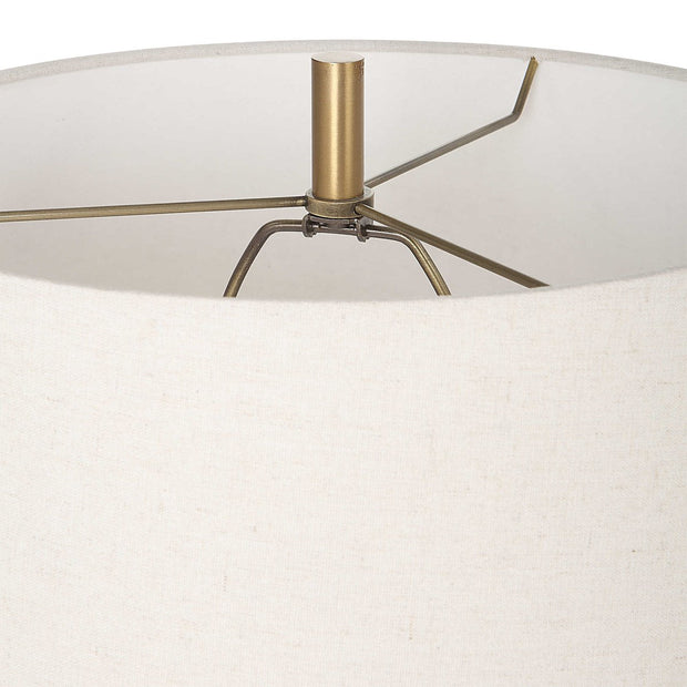 Uttermost Marille Ivory Stone Table Lamp With Light  Khaki Shade