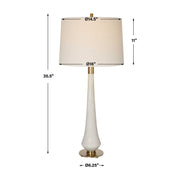 Uttermost Marille Ivory Stone Table Lamp With Light  Khaki Shade