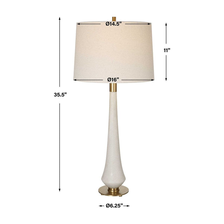 Uttermost Marille Ivory Stone Table Lamp With Light  Khaki Shade