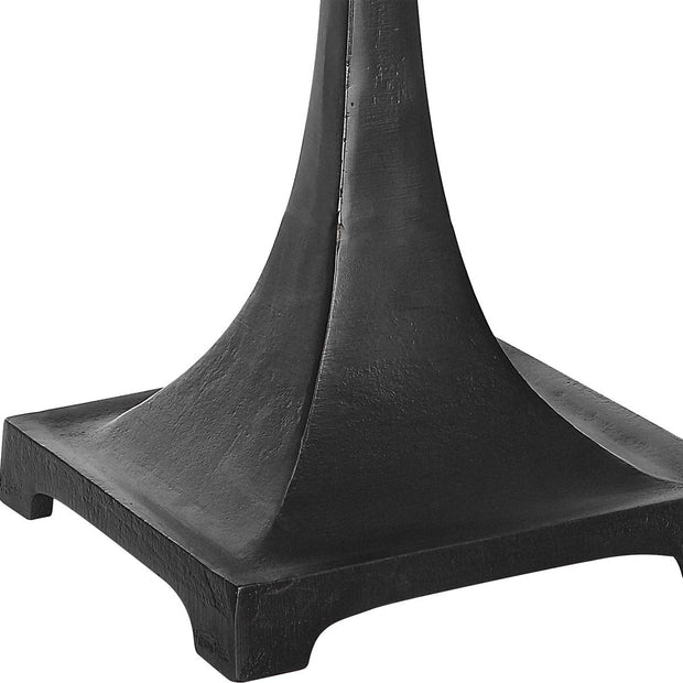 Uttermost Reydan Black Iron Table Lamp With Off-White Shade