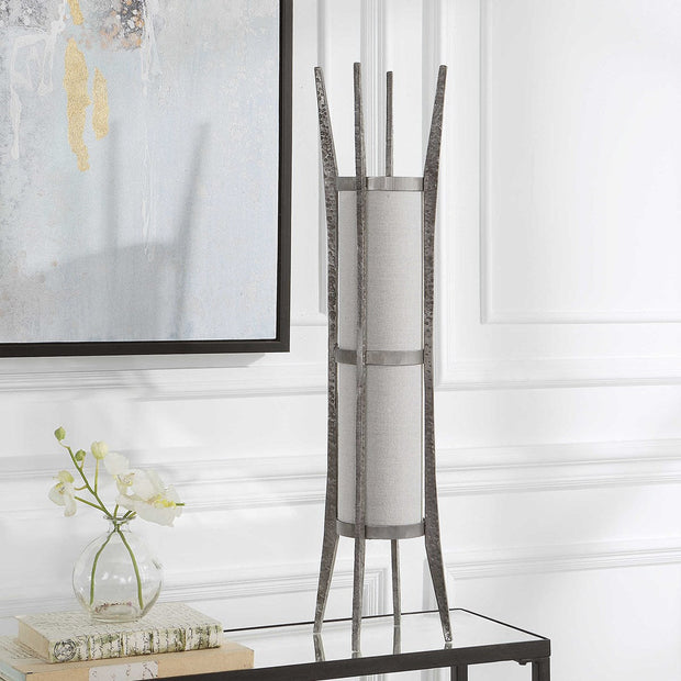 Uttermost Fortress Textured Cast Iron Accent Lamp