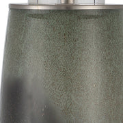 Uttermost Campa Green and Gray Blue Ombré Ceramic Table Lamp With White Shade