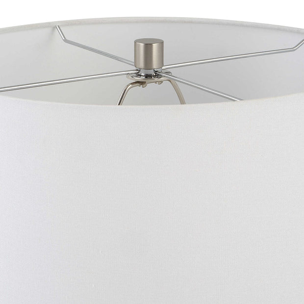 Uttermost Campa Green and Gray Blue Ombré Ceramic Table Lamp With White Shade