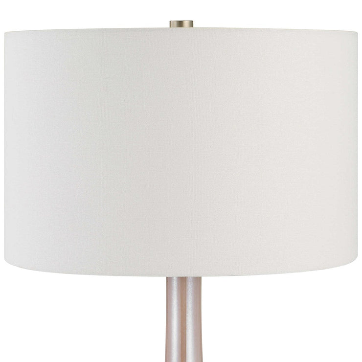 Uttermost Rosa Blush Pink Glass Table Lamp With White Shade