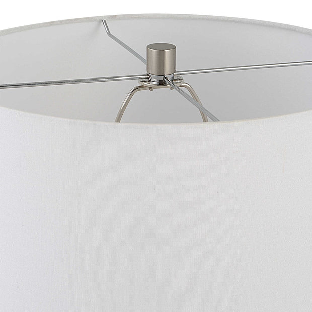 Uttermost Rosa Blush Pink Glass Table Lamp With White Shade