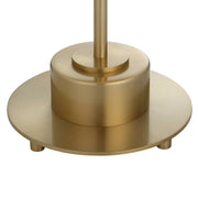 Uttermost Prominence Brushed Brass Floor Lamp With Linen Shade