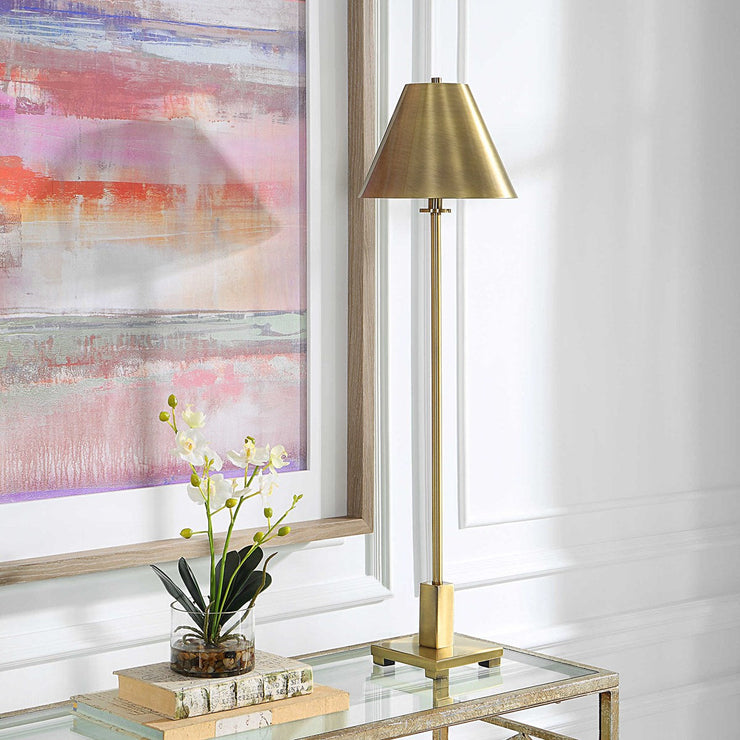 Uttermost Pilot Brushed Brass Buffet Lamp