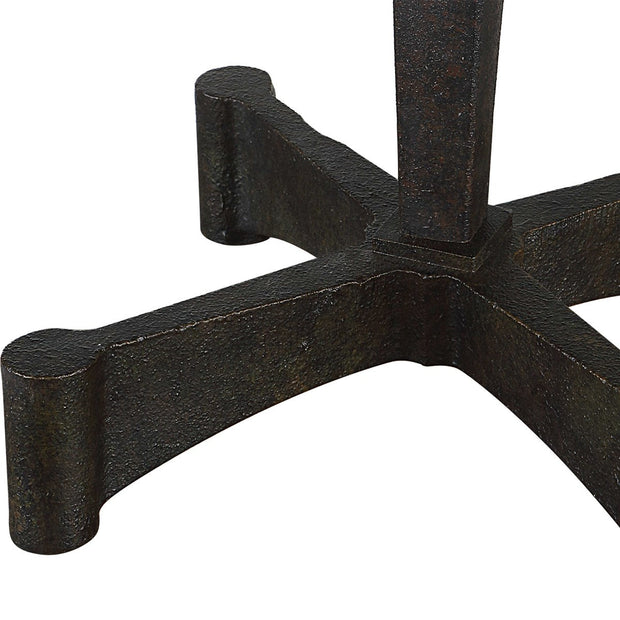Uttermost Counteract Aged Black Iron Table Lamp With White Linen Shade