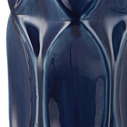 Uttermost Sinclair Glossy Navy Blue Glaze Ceramic Table Lamp With White Shade