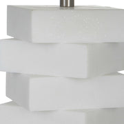 Uttermost Ascent  Ivory Stone Table Lamp With White Drum Shade