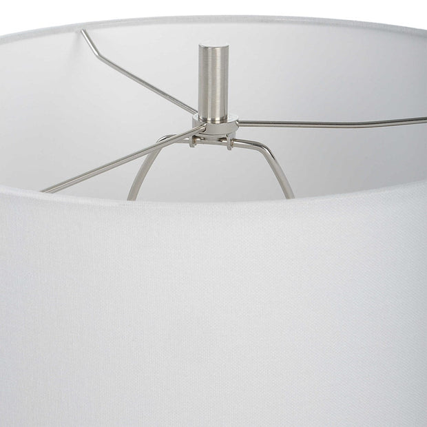Uttermost Ascent  Ivory Stone Table Lamp With White Drum Shade