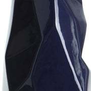Uttermost Kavos Navy Blue Gloss Glazed Ceramic Table Lamp With White Linen Shade