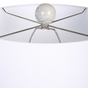 Uttermost Waves Blue and White Ceramic Accent Lamp With White Shade