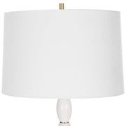 Uttermost Regalia White Marble Table Lamp With Linen Shade