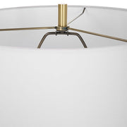 Uttermost Regalia White Marble Table Lamp With Linen Shade