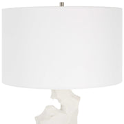 Uttermost Remnant White Stone Table Lamp With Linen Shade