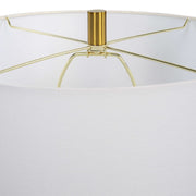 Uttermost Gourd Moss Green Ceramic Table Lamp With White Linen Shade