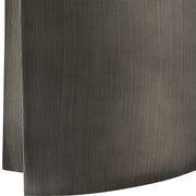 Uttermost V-Groove Dark Steel Gray Table Lamp With White Linen Shade