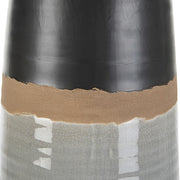 Uttermost Coen Gray and Aged Black Glazed Ceramic Table Lamp With Light Gray Linen Shade