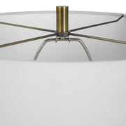 Uttermost Verdell Mossy Green Ceramic Table Lamp With White Linen Shade