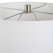 Uttermost Teramo Blue Ceramic Table Lamp With White Linen Shade