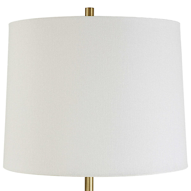 Uttermost Kaimana Aged Blue and Seafoam Green Buffet Lamp With White Linen Shade