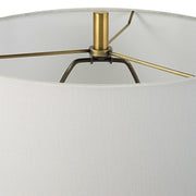 Uttermost Kaimana Aged Blue and Seafoam Green Buffet Lamp With White Linen Shade