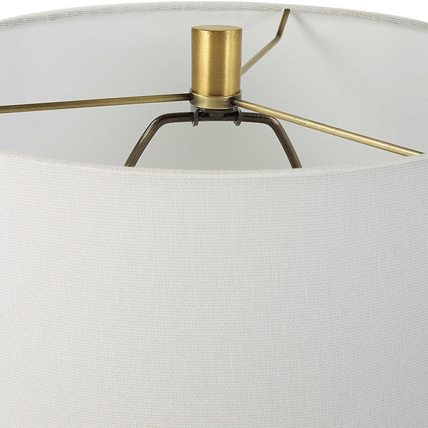 Uttermost Kendari Natural Knotted Rope Table Lamp With White Linen Shade