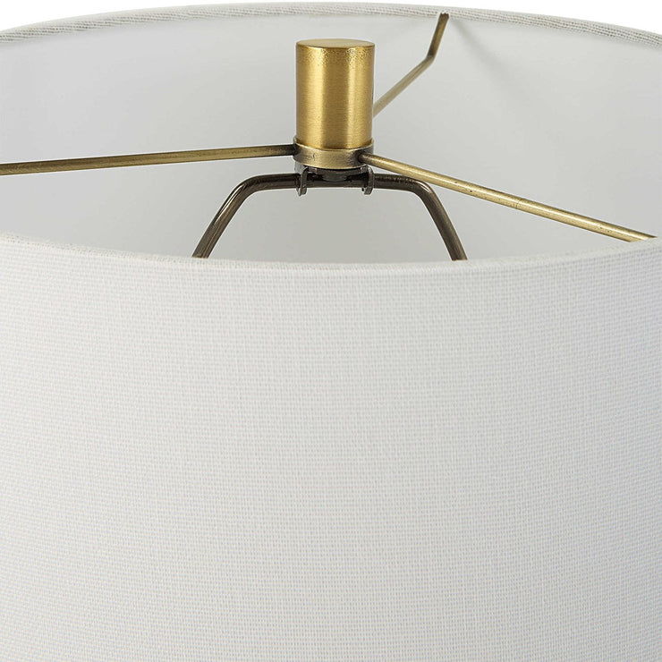 Uttermost Kendari Natural Knotted Rope Table Lamp With White Linen Shade