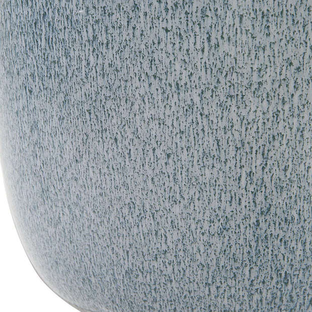 Uttermost Jubilee Sky Blue Glazed Ceramic Table Lamp With White Linen Shade
