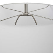Uttermost Medan Taupe and Dove Gray Glazed Ceramic Table Lamp With White Linen Shade