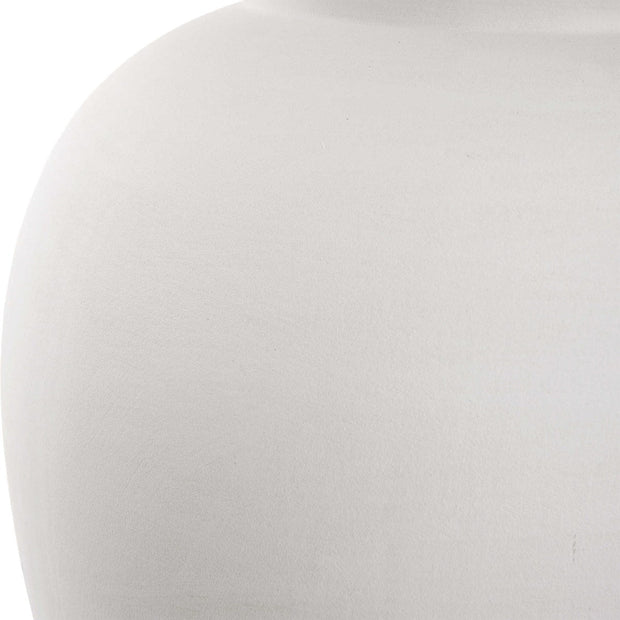 Uttermost Adelaide Chalk White Ceramic Table Lamp With Linen Shade
