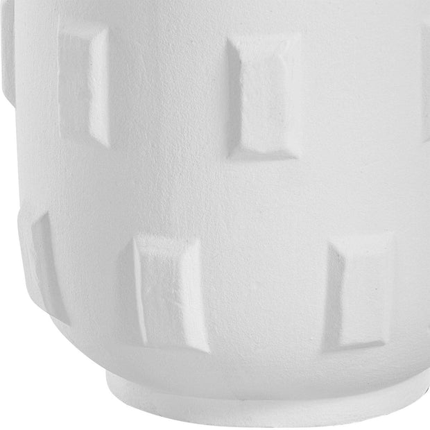 Uttermost Emerie Chalk White Glaze Porcelain Table Lamp With Linen Shade