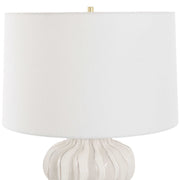 Uttermost Wrenley Off-White Glazed Porcelain Table Lamp With White Linen Shade