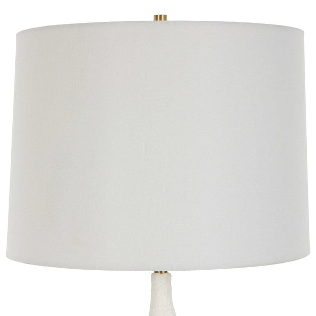 Uttermost Helena Chalk White Ceramic Table Lamp With Linen Shade