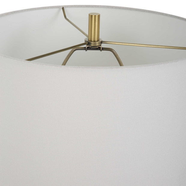 Uttermost Helena Chalk White Ceramic Table Lamp With Linen Shade