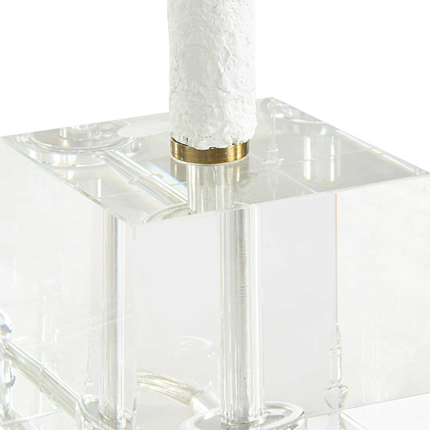 Uttermost Helena Chalk White Ceramic Table Lamp With Linen Shade
